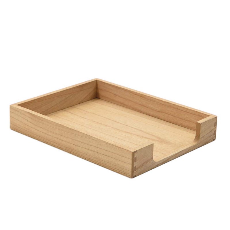 Kirigen Wood Letter-Size Tray Single-Tier (TP-NA)- Wooden Tones Collection Front-Load Documents Tray for Office Desktop Organizer - Desk Magazine, File, Folder, Paper Holder Natural - Image 1